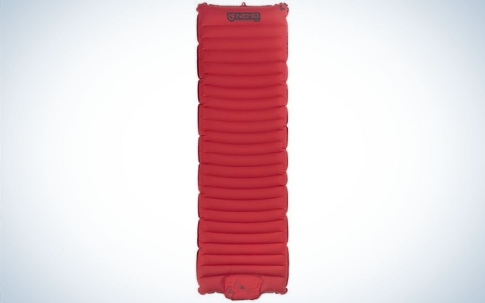 Red sleeping pad for camping is one of the best Father's Day gifts for outdoor enthusiasts