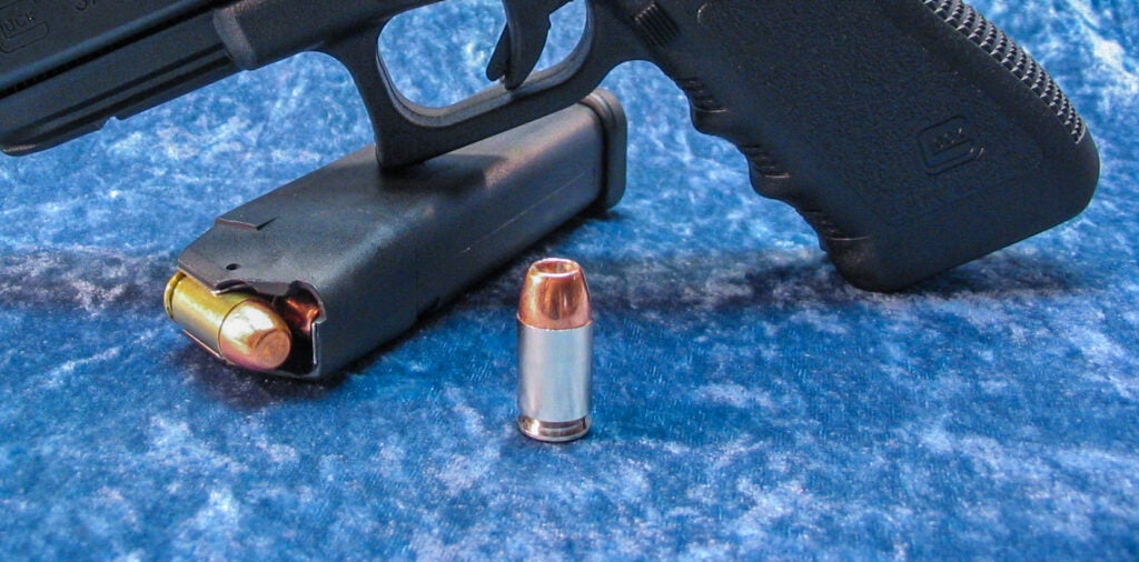 .45 GAP handgun cartridge.