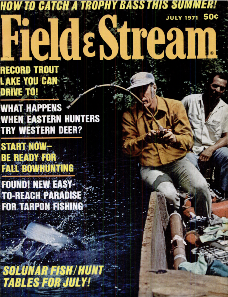 The July 1971 cover of Field and Stream magazine