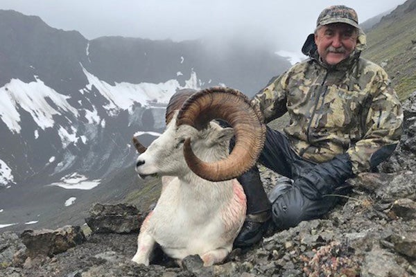Louis Breland and Alaska Dall's sheep.