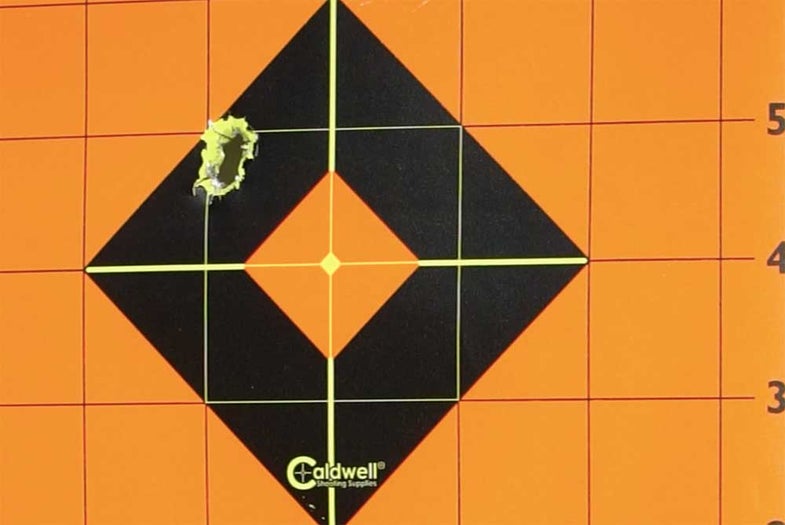 caldwell target with bullet holes