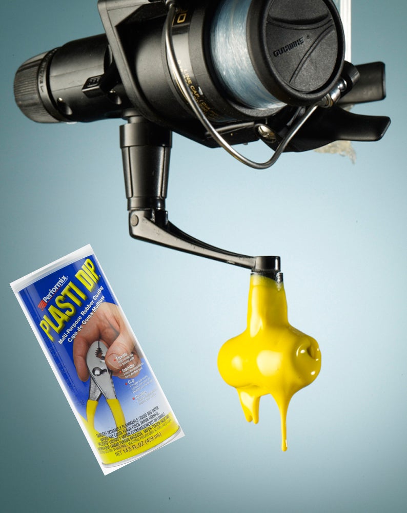 Use Plasti Dip to coat the end of your reel handle for added grip.