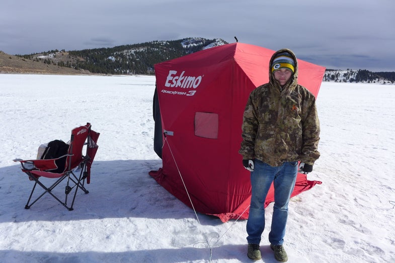<em>The best way to comfortably ice fish in formidable temperatures: Be prepared.</em>