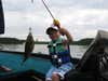 This is my 5 year old who is terrified of fish but loves catching them with one of his better blue gill at Kentucky Lake.