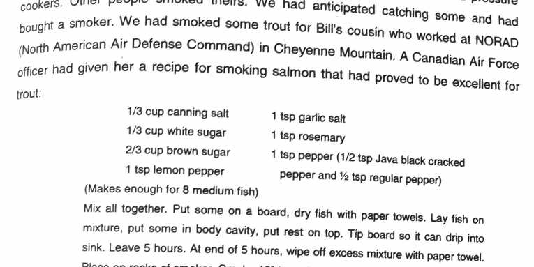 Vintage Recipe: Canadian Air Force Smoked Salmon