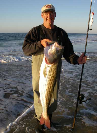 Striped bass fishing is legendary in Montauk NY