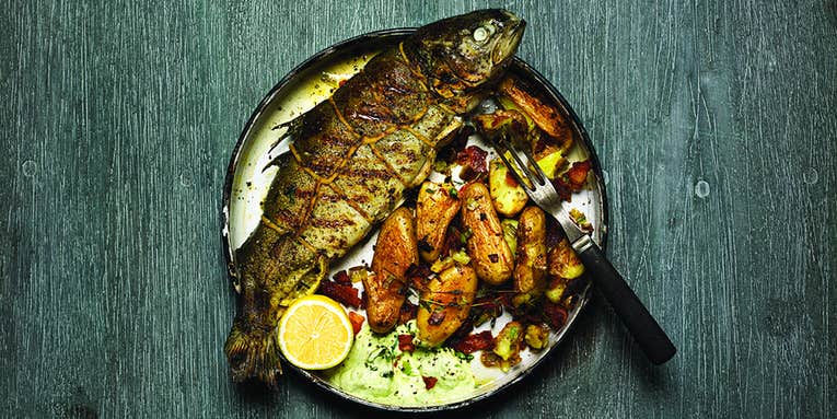 Recipe: Whole Grilled Rainbow Trout with Fingerling Potatoes