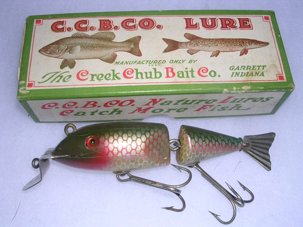 The Creek Chub Wigglefish was marketed as the bait used to land the 22-pound, 4-ounce world record largemouth bass.