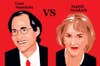 <strong>Ingrid Newkirk</strong><br />
This year, PETA started a campaign to rebrand fish as "sea kittens." vs. <strong>Cass Sunstein</strong><br />
He's said that animals have a right to legal representation by a human in a court of law. <strong>Winner</strong>: Newkirk<br />
She and PETA told Spearfish High School (S.D.) to change its name to Sea Kittens High.