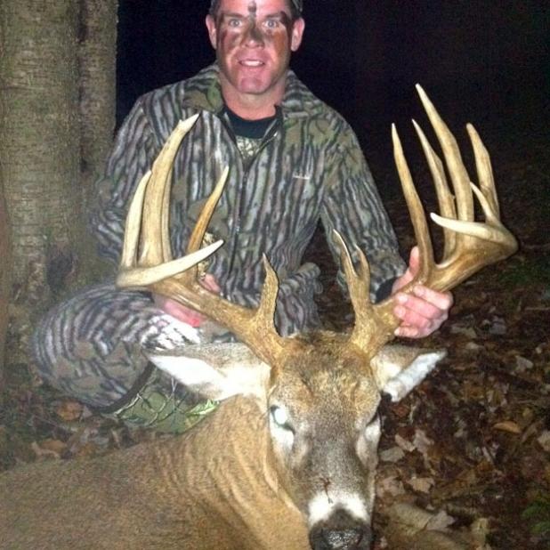 Daigle with his buck from Massachusetts.