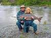 Another picture of my wifes 60Lb Kenai River Salmon