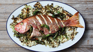 Roasted Whole Red Snapper