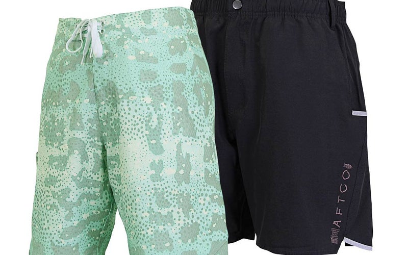 Aftco Grouper Boardshorts and Cyber­fish Hybrid Shorts