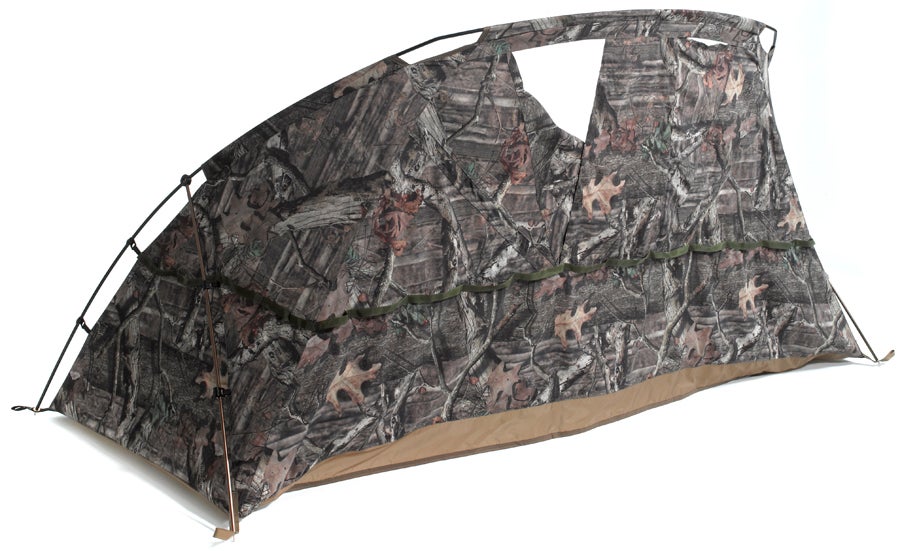 Turkey hunters, especially those who practice run-and-gun tactics where they may need to move several times in a morning's hunt, need a blind that's lightweight, quiet, and quick to set up. Bean's Stowaway Hunter's Blind hits the 10-ring in all three categories. And the blind can be transported fully assembled over short distances, which is really handy when a gobbler decides to head in another direction and you need to reposition in a jiffy. --B.M. <strong>Manufacturer:</strong> L.L. Bean (llbean.com)<br />
<strong>Price:</strong> $129