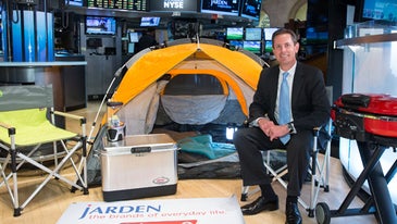 Coleman Sets Up Campsite Inside the New York Stock Exchange
