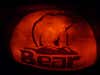 I carved this into a 50lb pumpkin last year.