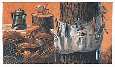 campfire cooking, campfire cooking tip, cook site, camp cook site, cooking outside, outside cooking tip, camp organization