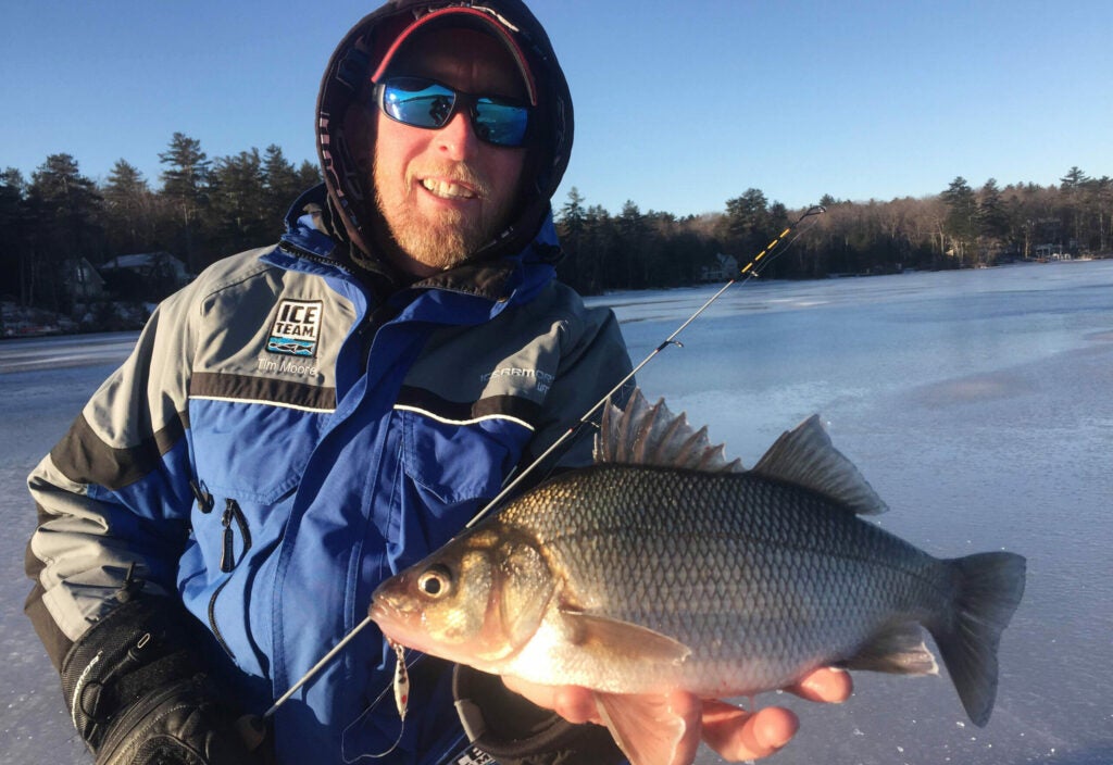 Tim Moore with a White Perch