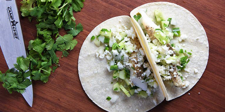 Recipe: Smoked Fish Tacos With Chipotle Slaw