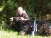 I took my first black bear, this 760 lb boar, on Nov 9, 2009 in Hyde County NC. The bear stepped out of the pococin and into my shooting lane at 9:10 AM. I took him at 156 yards with a Benelli R1 270 WSM. It took 6 shots to drop him where he stood. Thanks to Conman's Guide Service for an unbelievable stand hunt and a once-in-a-lifetime bear!