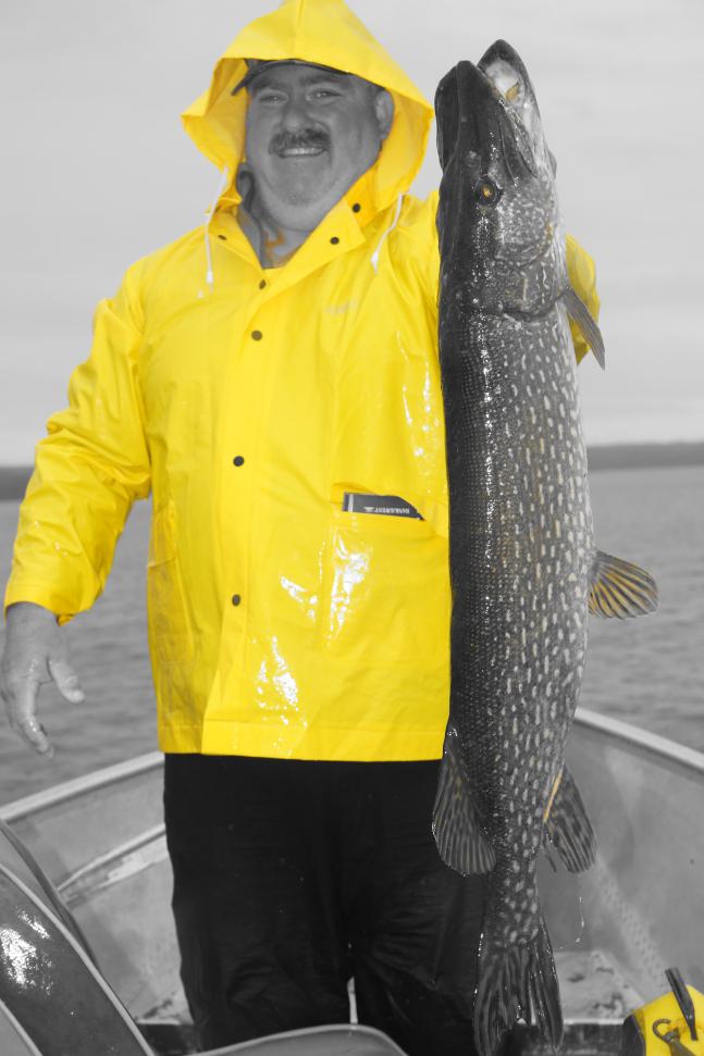 My friend is a Gulf War Veteran and it was his dream to one day go to Canada fishing. His dream came true. Part of that dream was to catch a monster Pike and a big Walleye. I wanted to make that dream a reality. We had 12"s of rain but with the Good Lord's help his dreams came true. Memories for life.