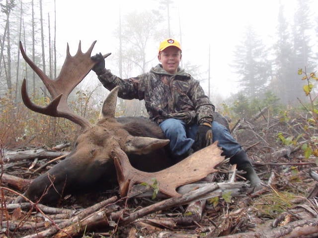 My son completed his "Maine Grand Slam" by harvesting a turkey, bear, moose and deer all within the 2011 hunting season. This feat is almost unheard of being done by an 11 year old. It is very difficult to draw a "Maine Moose Tag" which is done through a lottery. He was lucky enough to be drawn his first year of application.