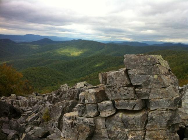 Picture from the Blackrock rock fall on the Appalachian Trail outside Charlottesville, VA