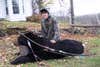 I shot this 350 lb black bear with my longbow. im 17 and this was my first bear. It was quite a thirll!