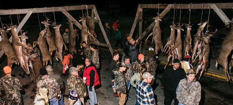 The Buck Pole gathering in Indian River