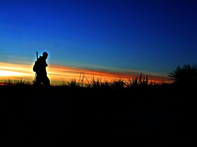 Got this picture as the sun set on our December muzzleloader hunt.