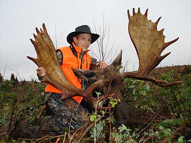 On a hunt in Maine, Jacob Satterfield killed this massive moose. It had a 54-inch spread and scored 176 BC.