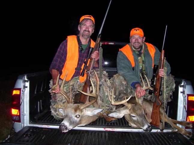 An opening day to remember, Best friends, two 8 pointers 162 lbs and a Maine Biggest Bucks eligible 212 lbs., 2 minutes and 200 yards apart. Memories to last a lifetime!
