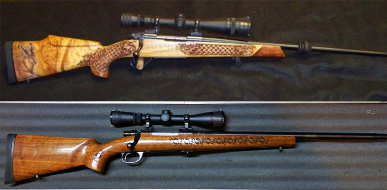 rifles, gunfight friday, carved rifles, .30 cals, shooting,