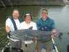 Caught this 75.4 lb catfish on 10 lb. test line. Certified as a line class record by the Fresh Water Fishing Hall of Fame.
