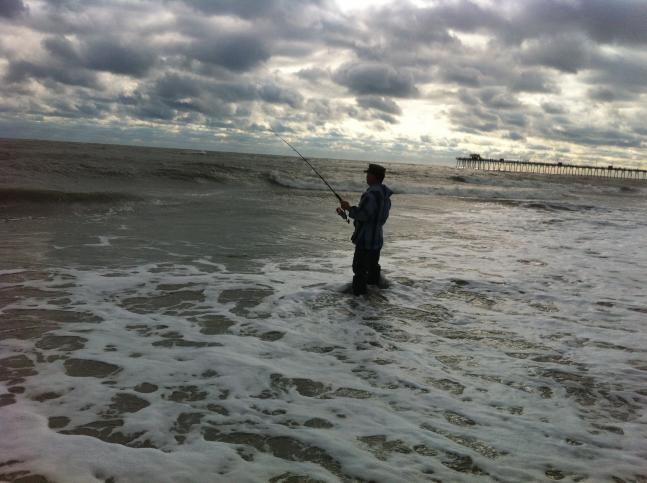 Fall Run is still here. Though Hurricane Sandy came through the Eastern Coastline of North Carolina the fish are still biting in Emerald Isle.