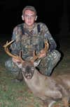 I shot this deer when i was on a SCDNR youth hunt Oct. 18 2008. It weighted 170 lb. it is a 9 poit with a split 19 1/2 inche outside spread and 17 1/2 inche inside spread. I was the bigest deer taken of that property.
