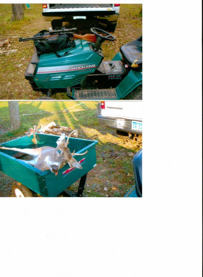 I could not afford a real quad, and at my age, it was getting to hard on me to drag a deer out of the woods, so i took the mower deck of my old riding lawn mower,and with the small trailer it makes a real nice deer and equipment transporter. I have a few trails criss-crossing my property so it works for me.