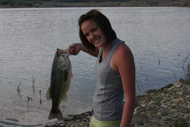 My beautiful wife caught this 6.25lb 22 incher at a small lake in CO on a 1/8oz trout spoon. I figure it's one of the biggest bass in the lake. I can catch the numbers, but she always gets the big ones.
