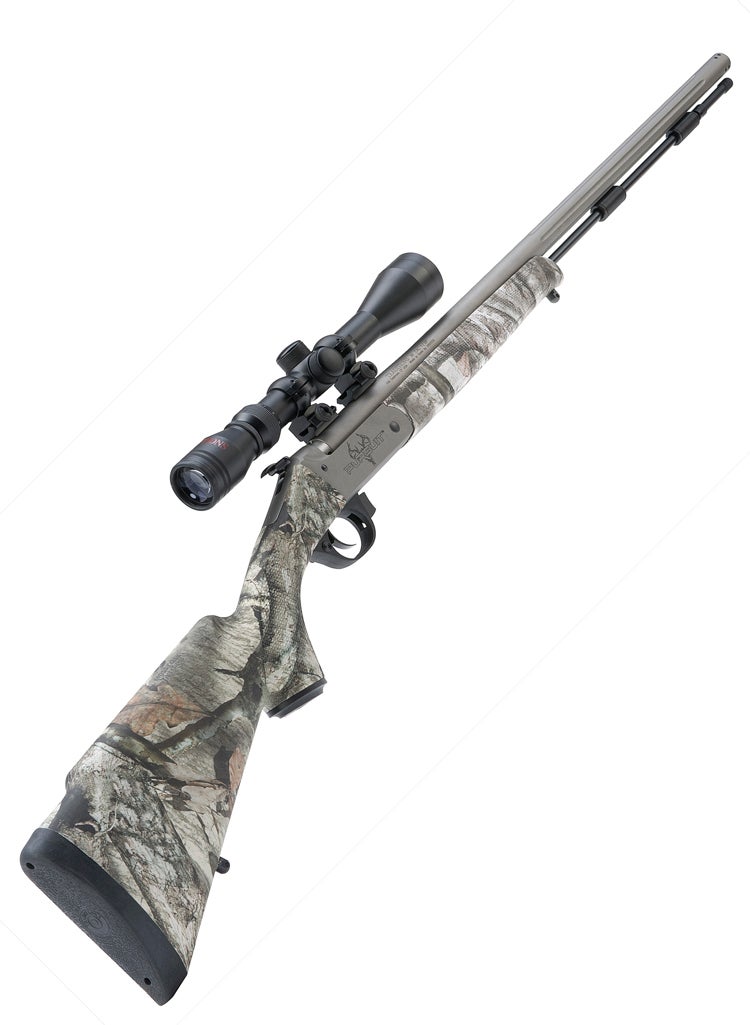 This .50-caliber break-action muzzleloader has new and time-tested features that will help hunters load quickly, obtain better accuracy, and save significant time when it comes to cleaning. The breech plug can be removed in seconds without a tool, making the rifle easy to maintain. A CeraKote finish on the barrel and receiver provides significantly more corrosion resistance than stainless steel. The rifle tested had a crisp, factory-set trigger with a pull of 31⁄4 pounds and a 26-inch fluted barrel. Its groups would rival those of many higher-priced centerfire rifles. Loading was a breeze, and bullets could be seated with little effort. The 5.15-pound Ultralight handles well and is easy to shoot, even with 150-grain magnum loads. --Brad Fenson <strong>Manufacturer:</strong> Traditions Firearms (traditionsfirearms.com)<br />
<strong>Price:</strong> $295 - $435
