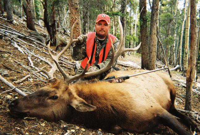 Opening day of '07. Buffalo Peaks wilderness area in Colorado. Growing up in MO I never walked up on such a large animal! Finaly got to use my new pack frame.