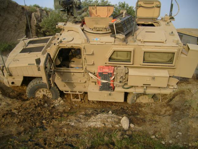 In North Western Afghanistan my vehicle collapsed a small road that was on top of a spring.