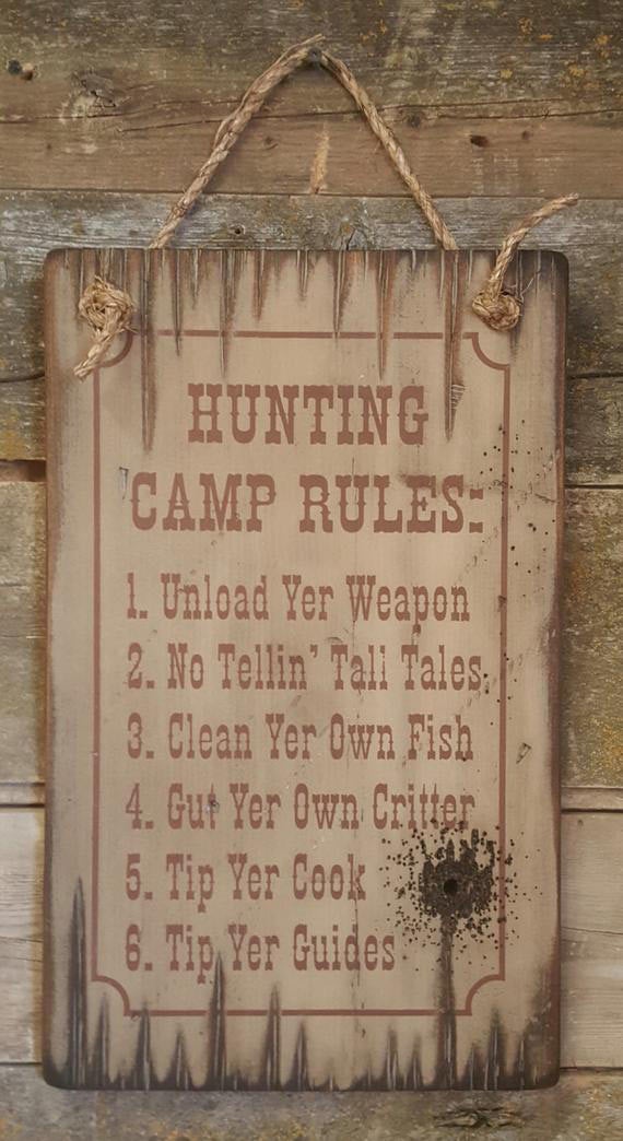 hunting camp sign
