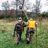 clyde roberts and grandaughter tree stand