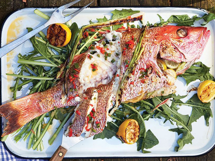 Whole Grilled Snapper