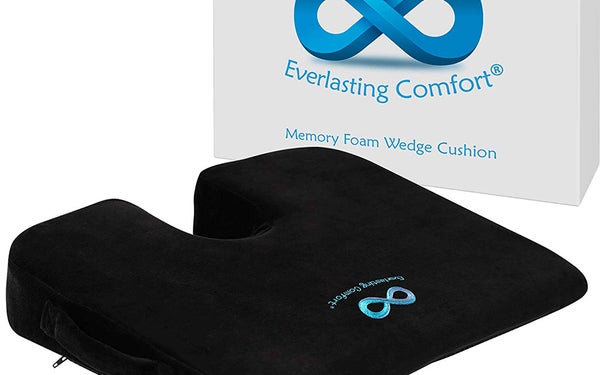 Everlasting Comfort 100% Pure Memory Foam Wedge Seat Cushion