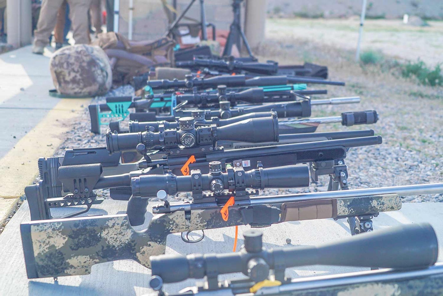 a lineup of rifles at the nrl22 national championships