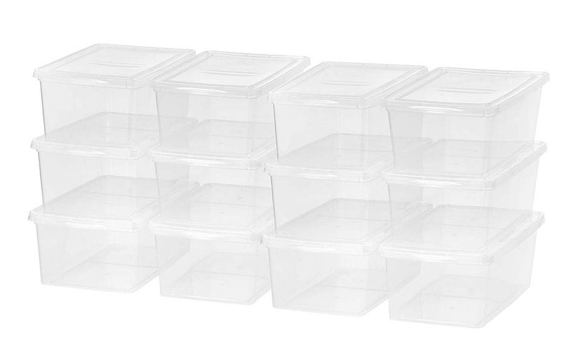 IRIS USA CNL-17 17 Quart Clear Storage Box, 12 Pack