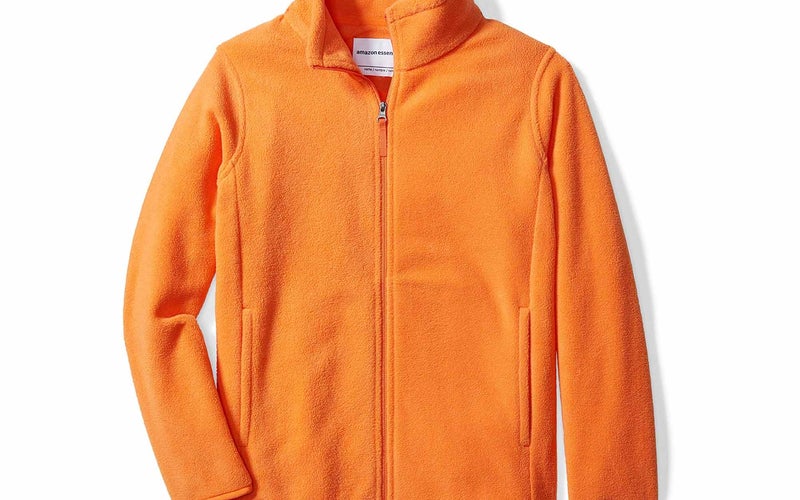 Orange fleece sweatshirt