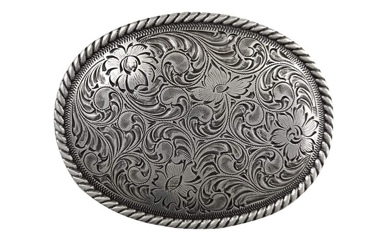 sterling silver plated belt buckle