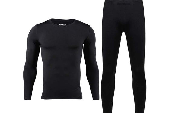 Black thermal base layer outfit
